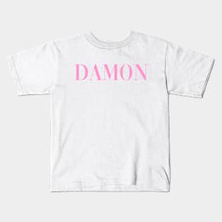 Damon - Pose - Pink Kids T-Shirt